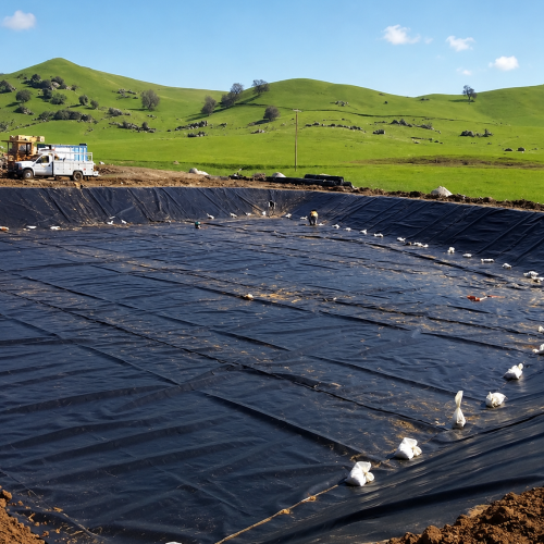 mining pond geomembrane protection